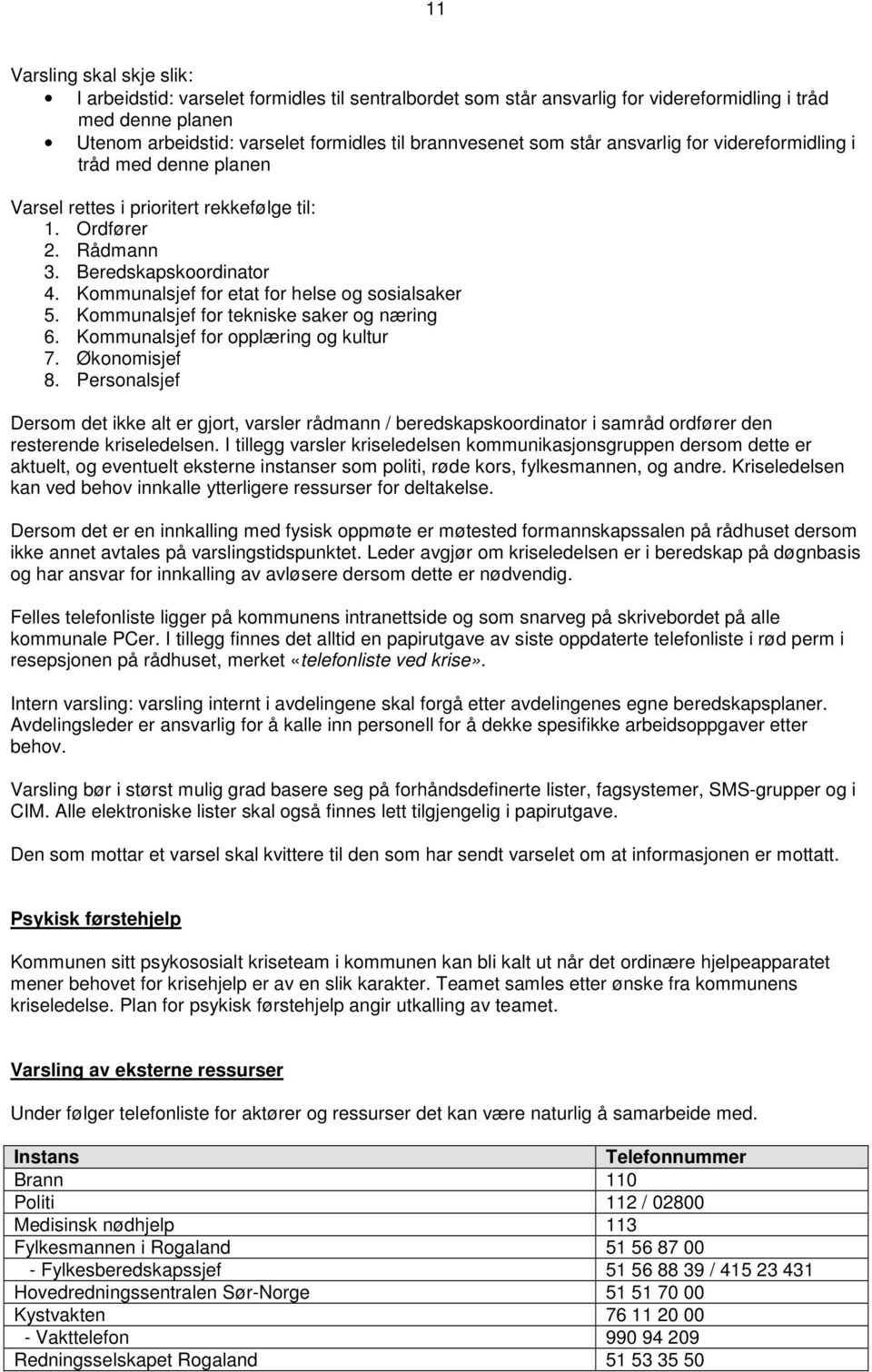 Kommunalsjef for etat for helse og sosialsaker 5. Kommunalsjef for tekniske saker og næring 6. Kommunalsjef for opplæring og kultur 7. Økonomisjef 8.