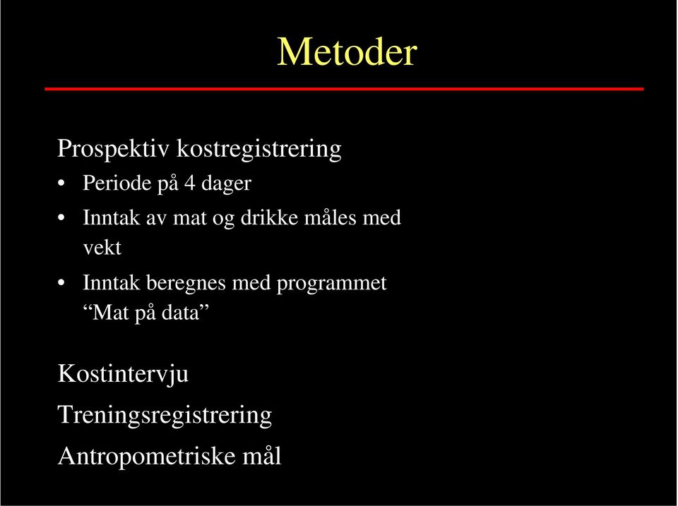 Inntak beregnes med programmet Mat på data