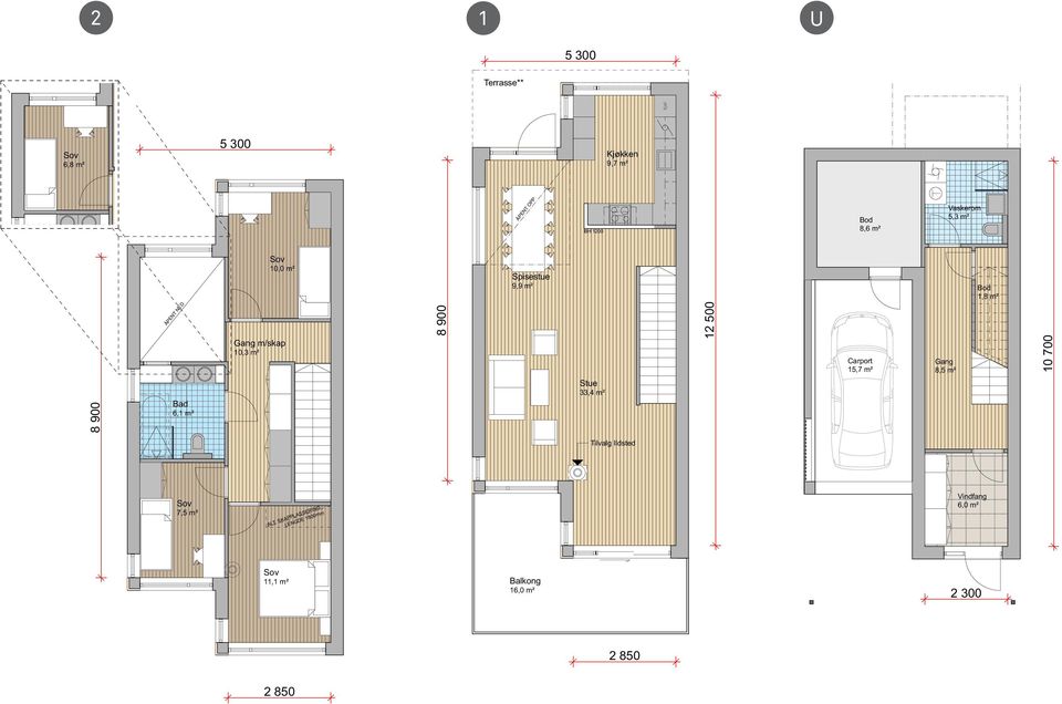 SKAPPLASSERING LENGDE 1800mm 12 500 10,0 m² Gang m/skap 10,3 m² 8 900 12 500 Spisestue 9,9 m² 8 900 Stue 33,4 m² Spisestue 9,9 m² 12 500 8 900 Stue 33,4 m² ÅPENT OPP Spisestue 9,9 m² 12 500 BH 1200