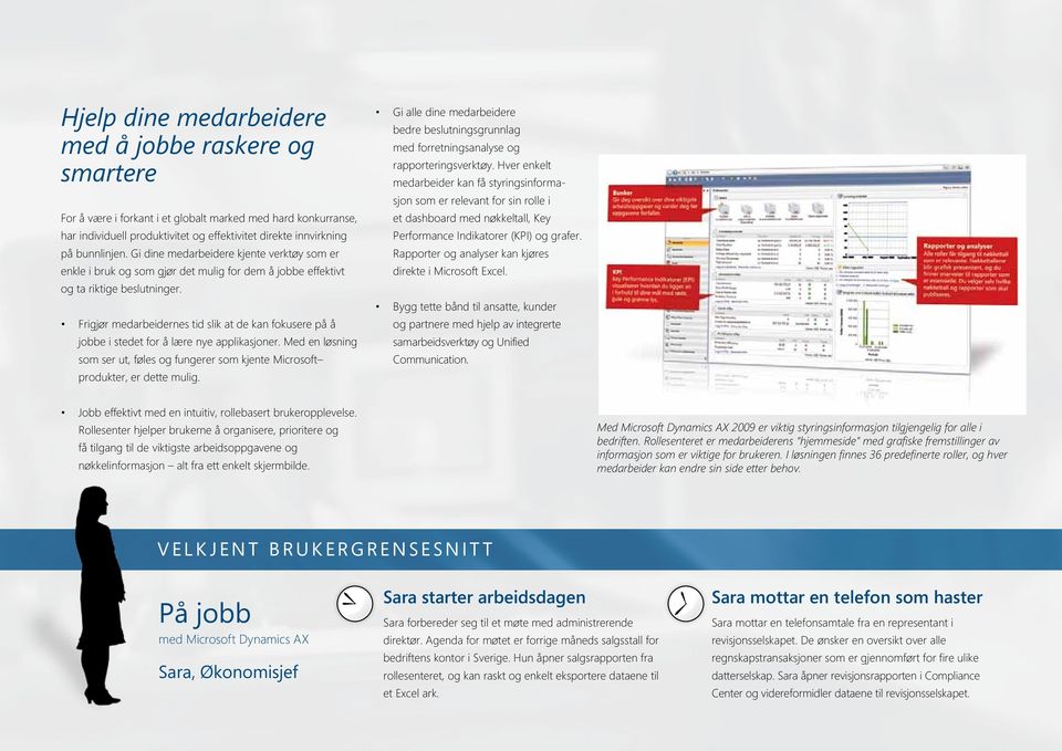 Frigjør medarbeidernes tid slik at de kan fokusere på å jobbe i stedet for å lære nye applikasjoner. Med en løsning som ser ut, føles og fungerer som kjente Microsoft produkter, er dette mulig.