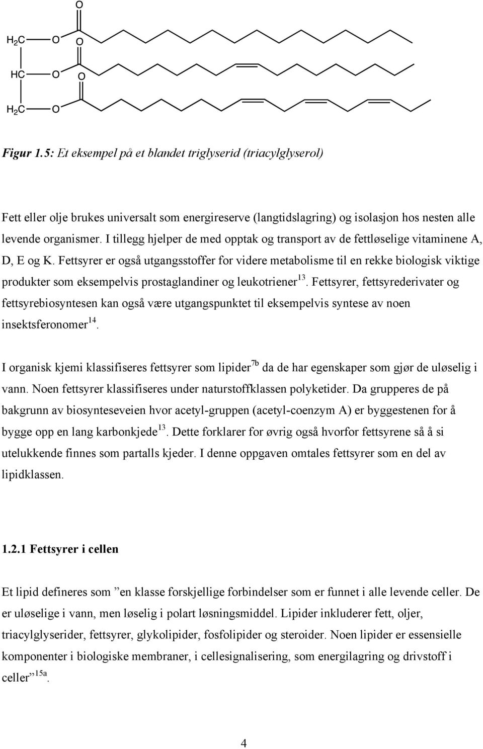 Fettsyrer er også utgangsstoffer for videre metabolisme til en rekke biologisk viktige produkter som eksempelvis prostaglandiner og leukotriener 13.