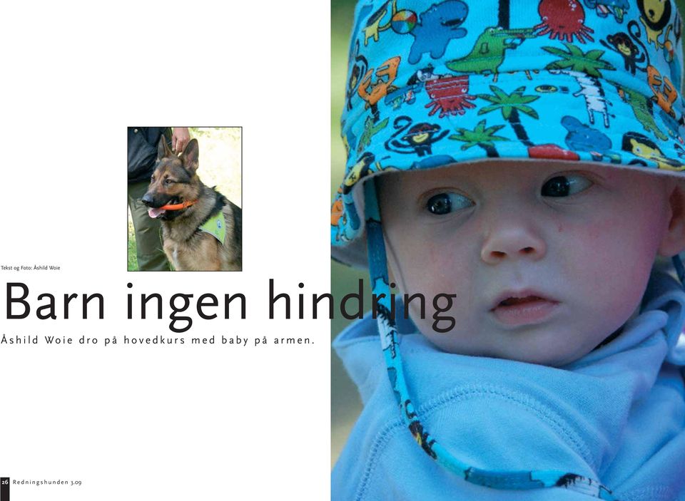 hovedkurs med baby på armen.