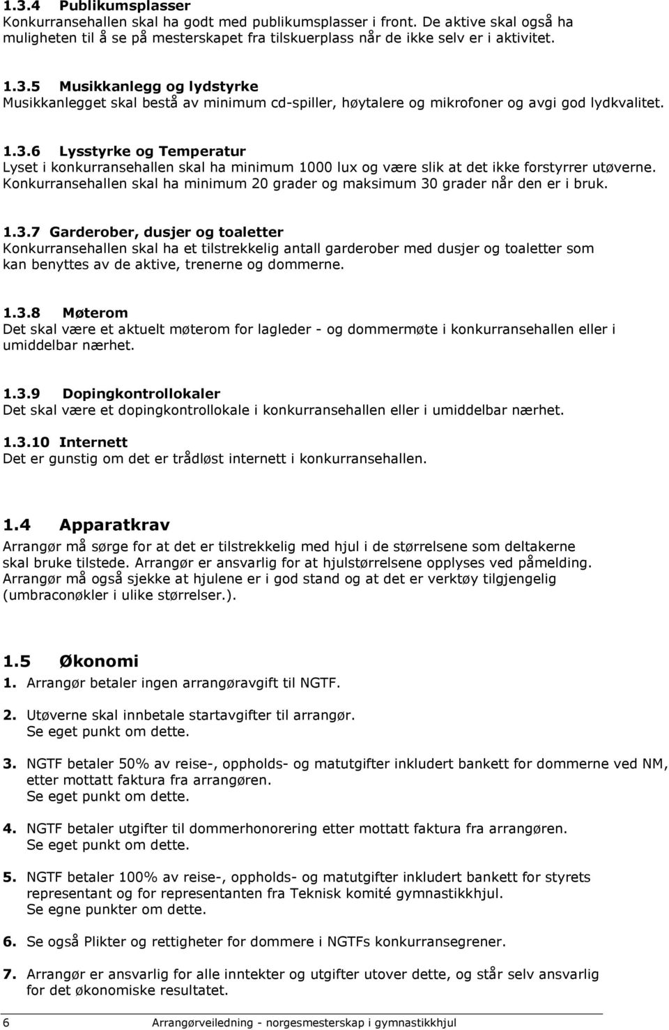 Konkurransehallen skal ha minimum 20 grader og maksimum 30