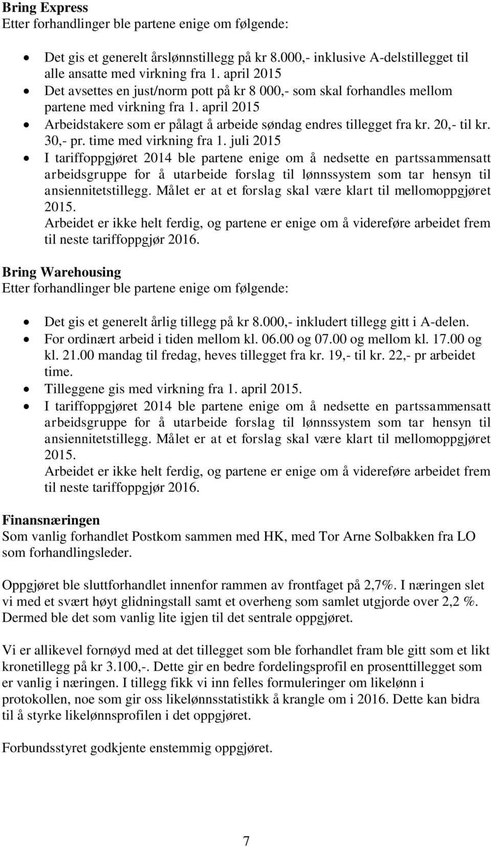 20,- til kr. 30,- pr. time med virkning fra 1.