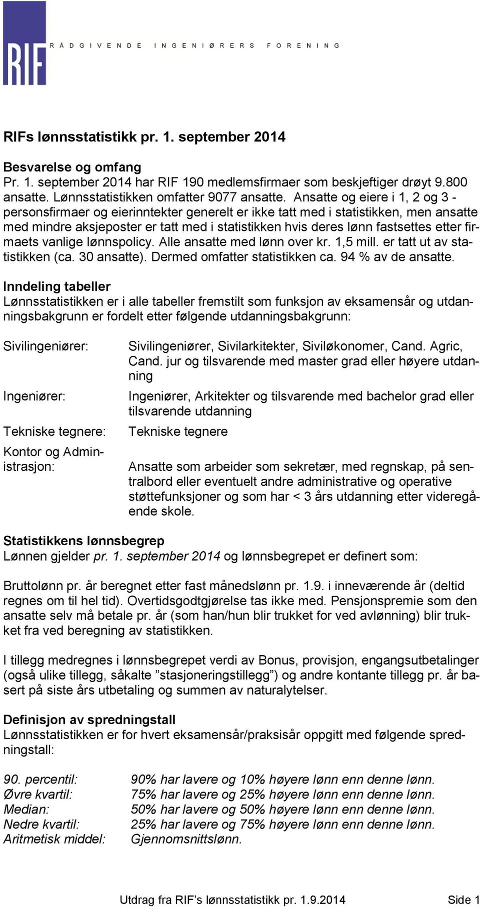 firmaets vanlige lønnspolicy. Alle ansatte med lønn over kr. 1,5 mill. er tatt ut av statistikken (ca. 30 ansatte). Dermed omfatter statistikken ca. 94 % av de ansatte.