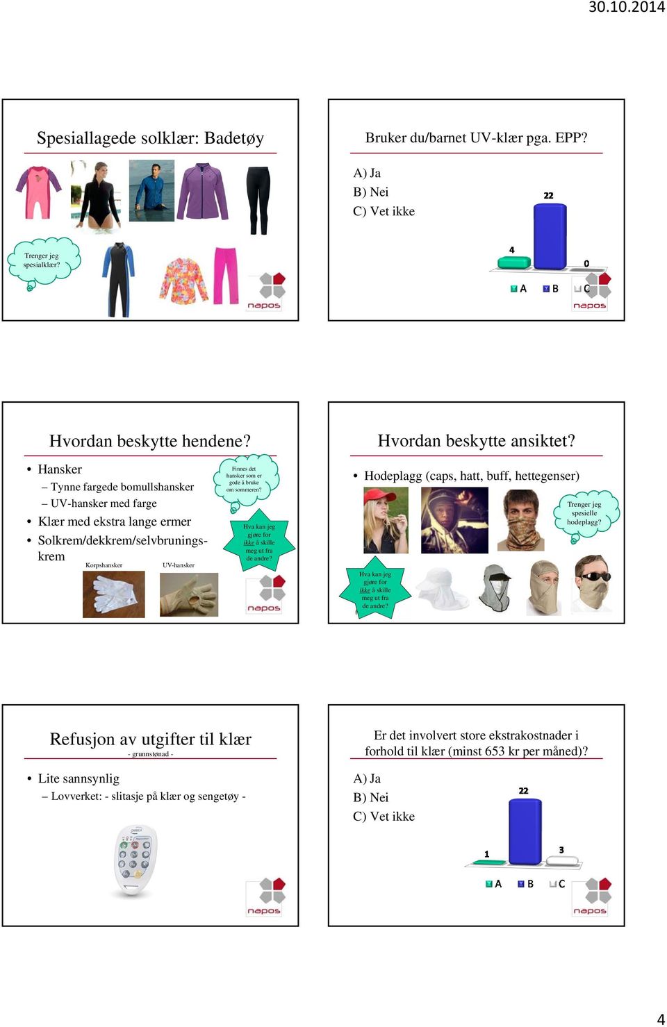 bruke om sommeren? gjøre for ikke å skille meg ut fra de andre? Hvordan beskytte ansiktet? Hodeplagg (caps, hatt, buff, hettegenser) gjøre for ikke å skille meg ut fra de andre?