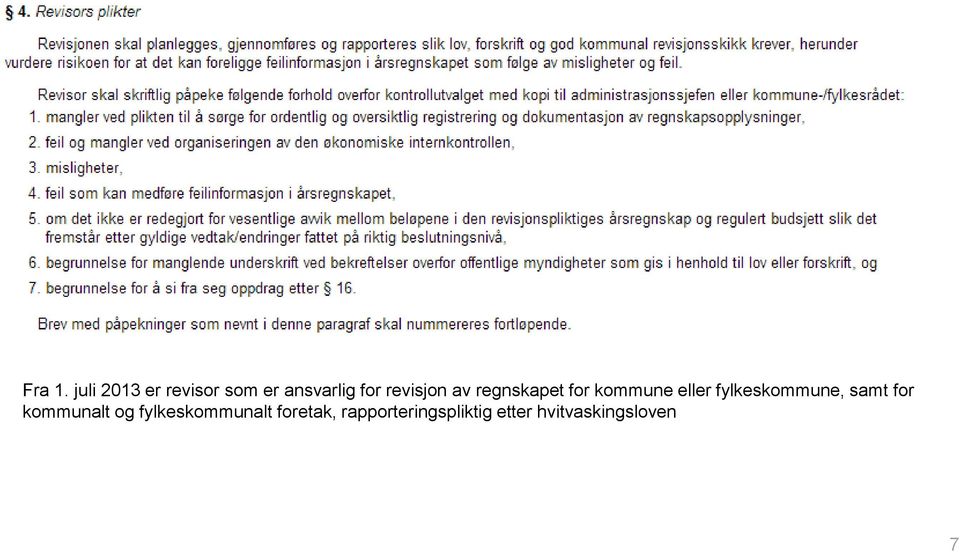 revisjon av regnskapet for kommune eller