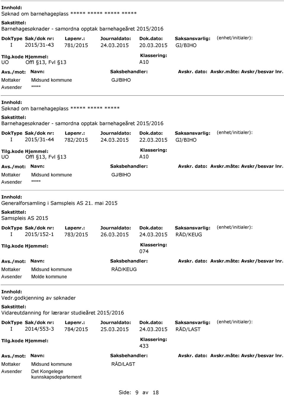 2015 GJ/BHO O A10 GJ/BHO Generalforsamling i Samspleis AS 21.