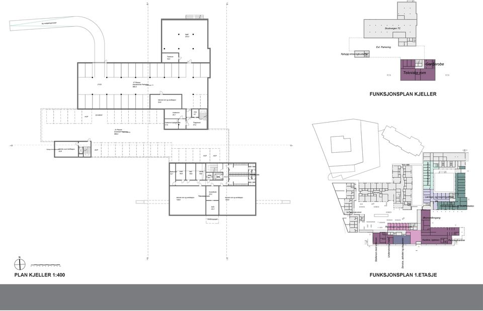 Parkering B B 9, 27 Plasser eksisterende Parkering 27 Plasser eksisterende Parkering 27 Plasser 683,3 eksisterende Parkering 683,3 teknisk rom og ventilasjon 54,8 teknisk rom og ventilasjon 54,8