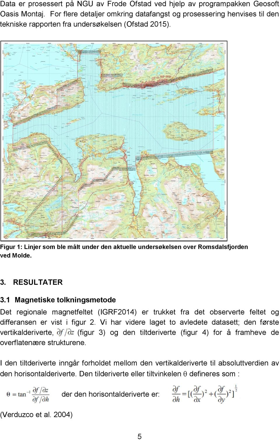Figur 1: Linjer som ble målt under den aktuelle undersøkelsen over Romsdalsfjorden ved Molde. 3. RESULTATER 3.