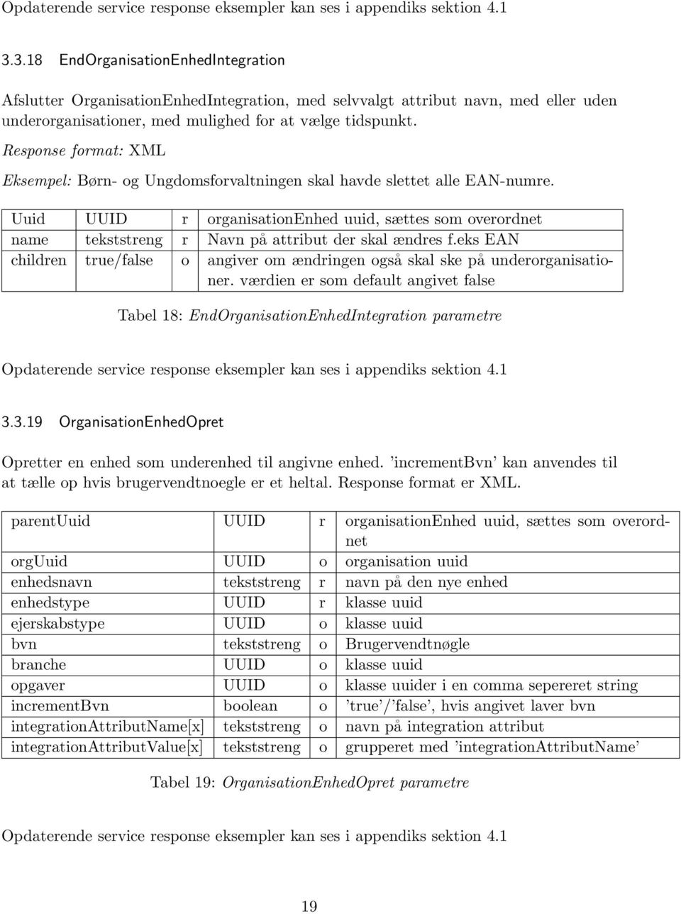 Uuid UUID r organisationenhed uuid, sættes som overordnet name tekststreng r Navn på attribut der skal ændres f.eks EAN children true/false o angiver om ændringen også skal ske på underorganisationer.