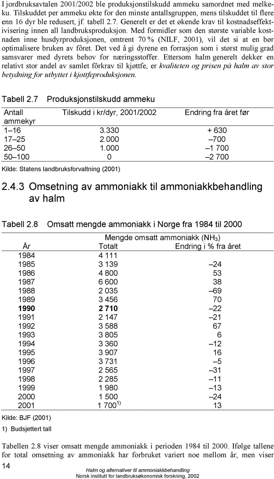 Med formidler som den største variable kostnaden inne husdyrproduksjonen, omtrent 70 % (NILF, 2001), vil det si at en bør optimalisere bruken av fôret.