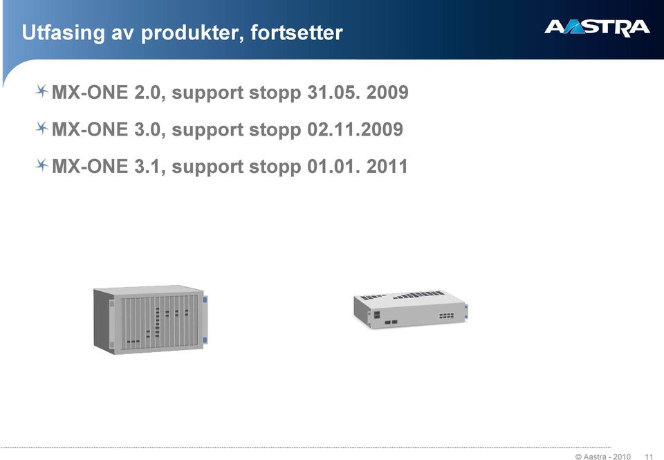 0, support stopp 02.11.2009 MX-ONE 3.