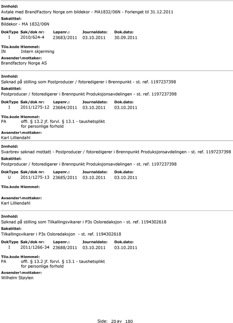 1197237398 Postproducer / fotoredigerer i Brennpunkt Produksjonsavdelingen - st. ref.