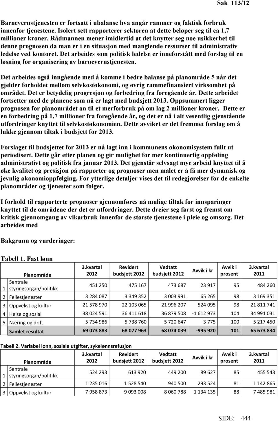 Det arbeides som politisk ledelse er inneforstått med forslag til en løsning for organisering av barnevernstjenesten.