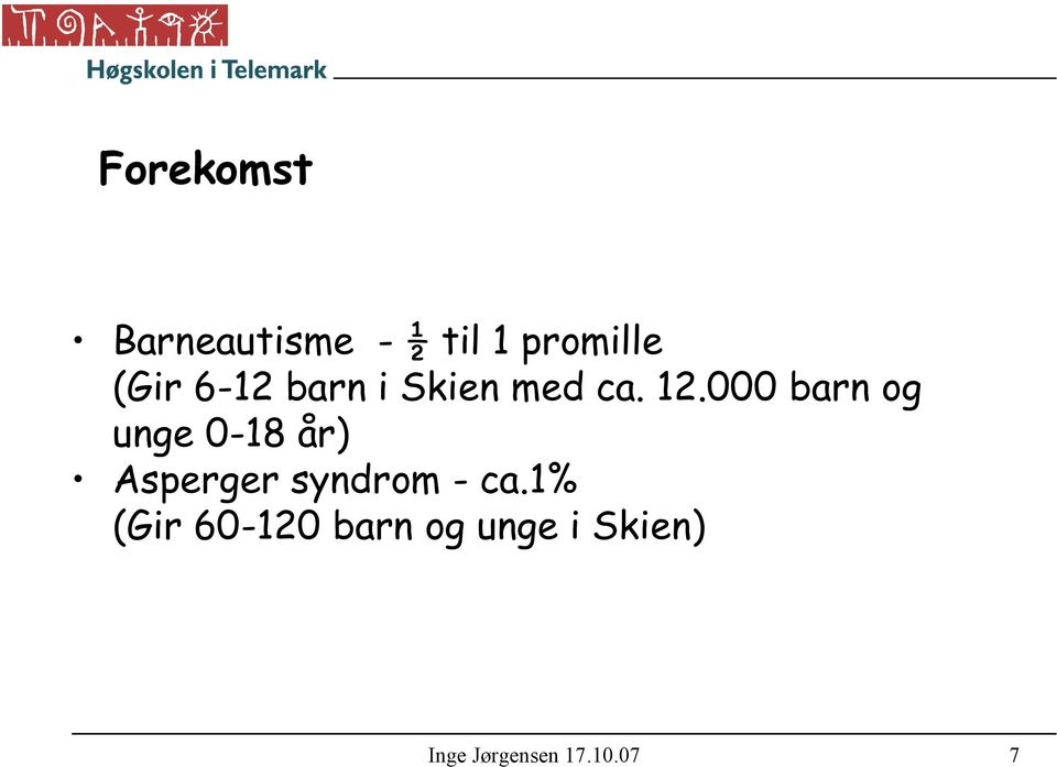 000 barn og unge 0-18 år) Asperger syndrom -