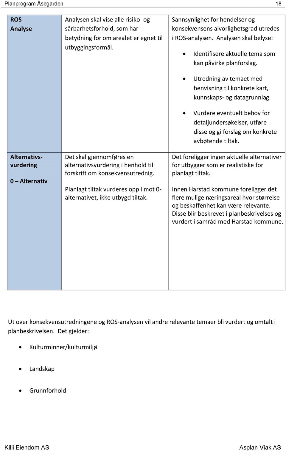 Utredning av temaet med henvisning til konkrete kart, kunnskaps- og datagrunnlag. Vurdere eventuelt behov for detaljundersøkelser, utføre disse og gi forslag om konkrete avbøtende tiltak.