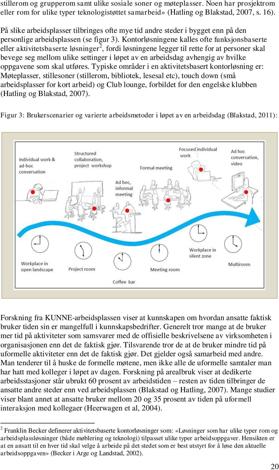 Kontorløsningene kalles ofte funksjonsbaserte eller aktivitetsbaserte løsninger 2, fordi løsningene legger til rette for at personer skal bevege seg mellom ulike settinger i løpet av en arbeidsdag