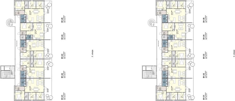 etasje ÅPE SVALGAG 4,2 m² 5,0 m² 9,6 m² 2 11,6 m² 20,9 m2 B1-34 3. etasje UTV. TRAPP 3,0 m² 3,1 m² 4,2 m² 1 30,7 m² 18,4 m2 B1-25 2-roms leilighet BRA: 57,0 m 2 UTV.