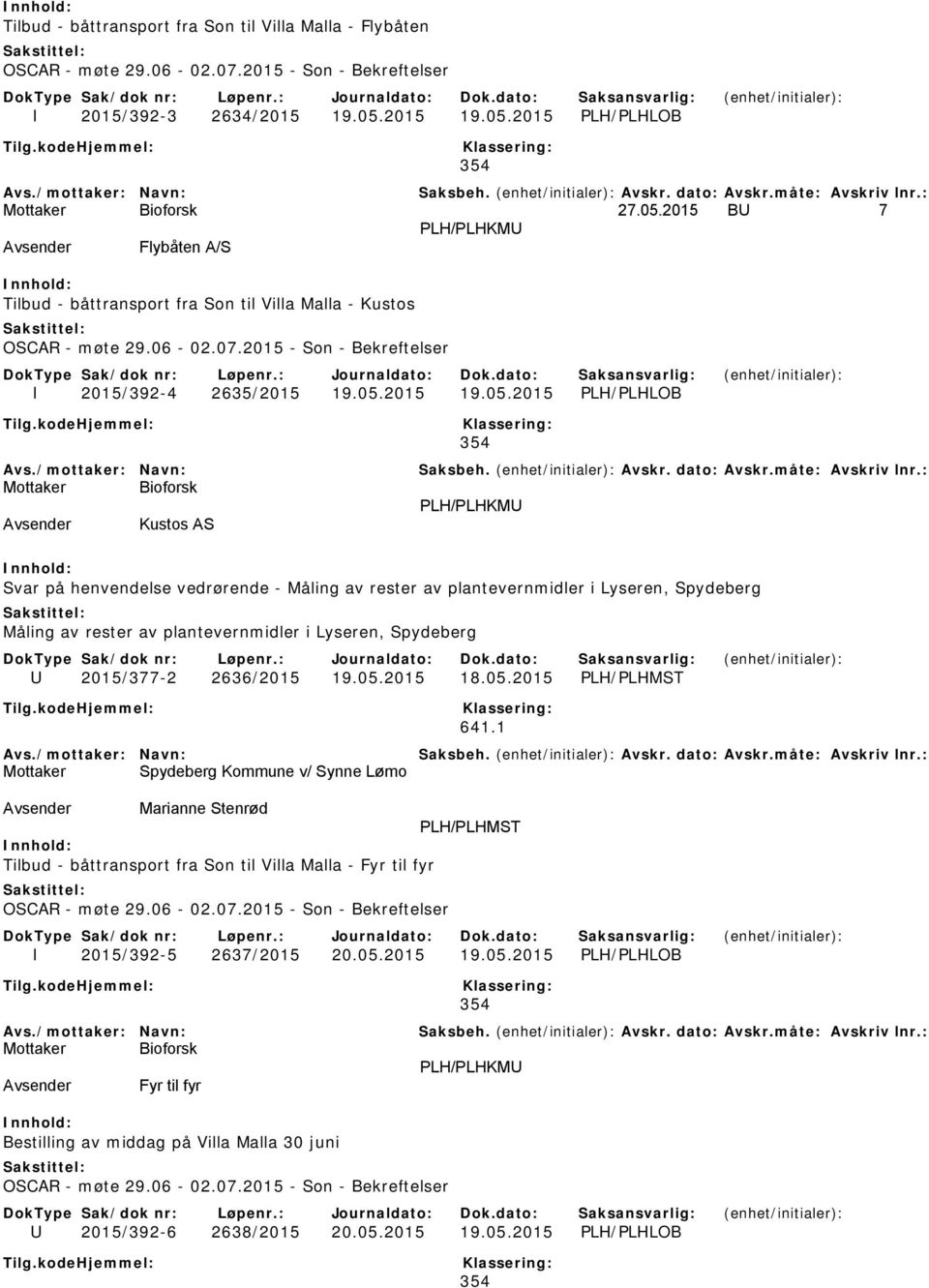 2015 - Son - Bekreftelser I 2015/392-4 2635/2015 19.05.