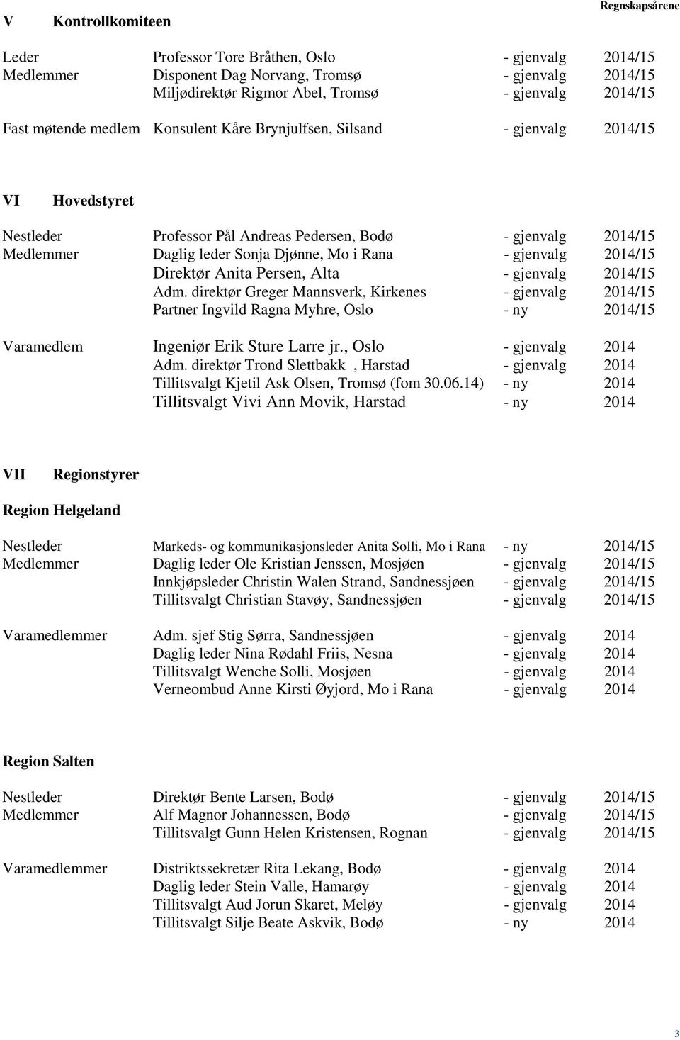 gjenvalg 2014/15 Direktør Anita Persen, Alta - gjenvalg 2014/15 Adm.