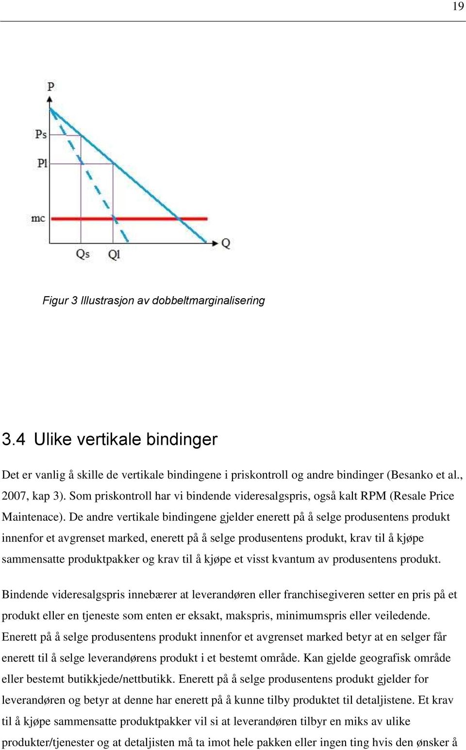 De andre vertikale bindingene gjelder enerett på å selge produsentens produkt innenfor et avgrenset marked, enerett på å selge produsentens produkt, krav til å kjøpe sammensatte produktpakker og krav