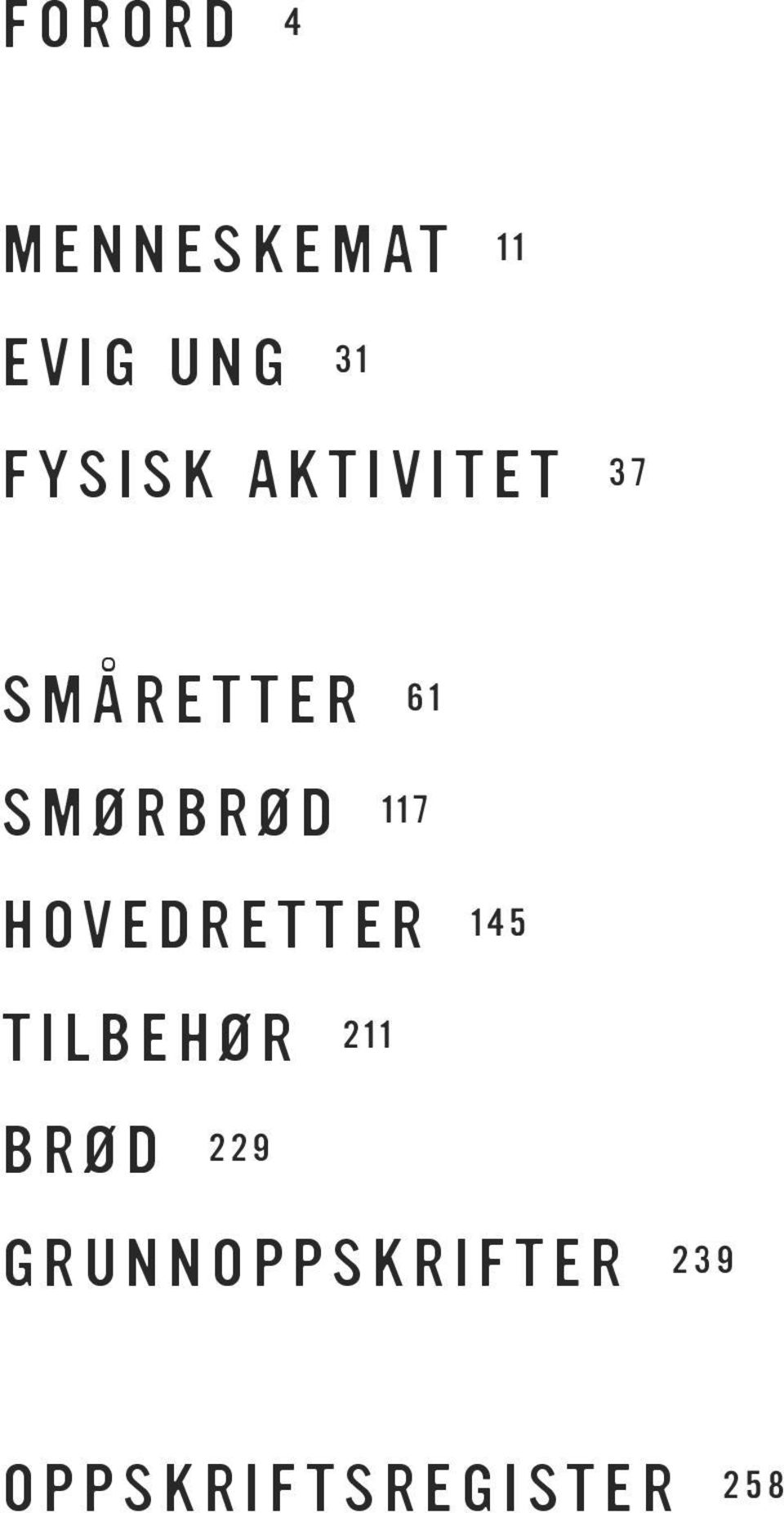 SMØRBRØD 117 HOVEDRETTER 145 TILBEHØR