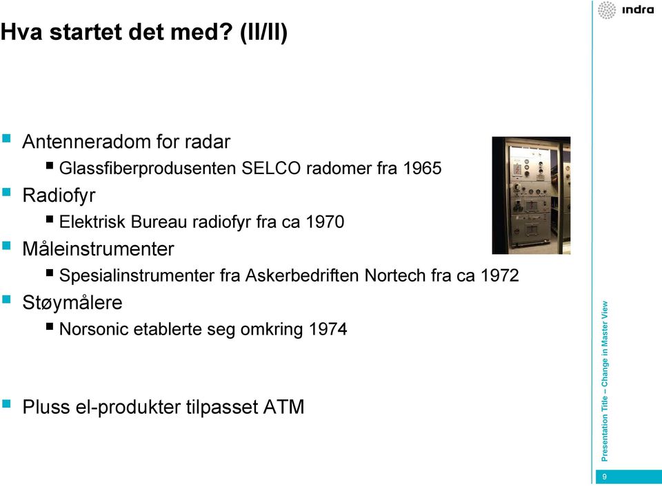 Radiofyr Elektrisk Bureau radiofyr fra ca 1970 Måleinstrumenter