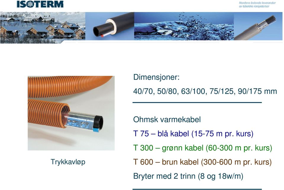 kurs) T 300 grønn kabel (60-300 m pr.