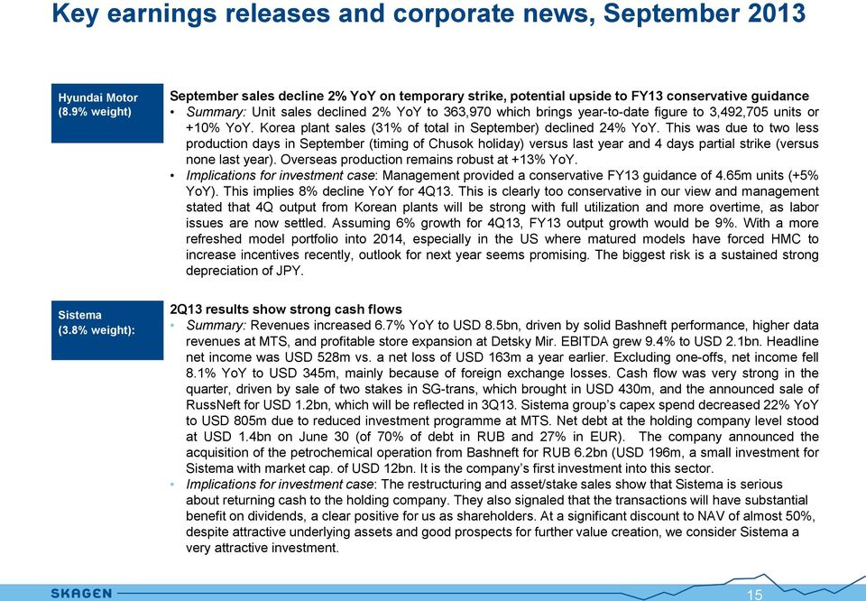 3,492,705 units or +10% YoY. Korea plant sales (31% of total in September) declined 24% YoY.