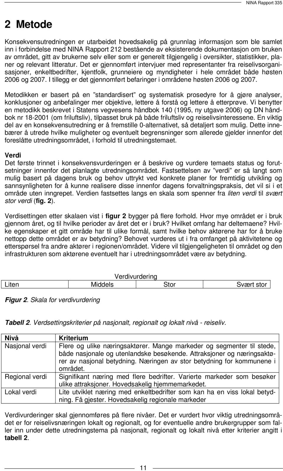 Det er gjennomført intervjuer med representanter fra reiselivsorganisasjoner, enkeltbedrifter, kjentfolk, grunneiere og myndigheter i hele området både høsten 2006 og 2007.