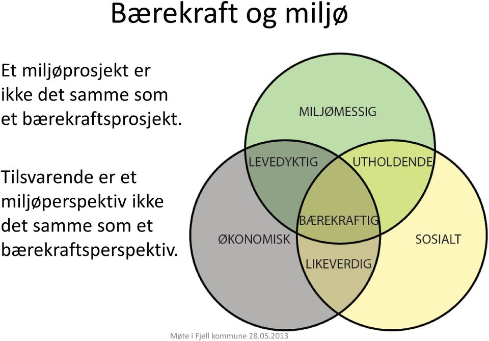 bærekraftsprosjekt.