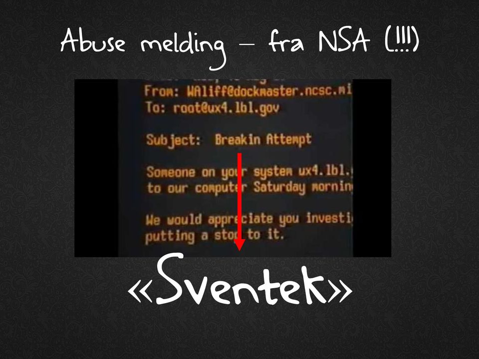 fra NSA (!