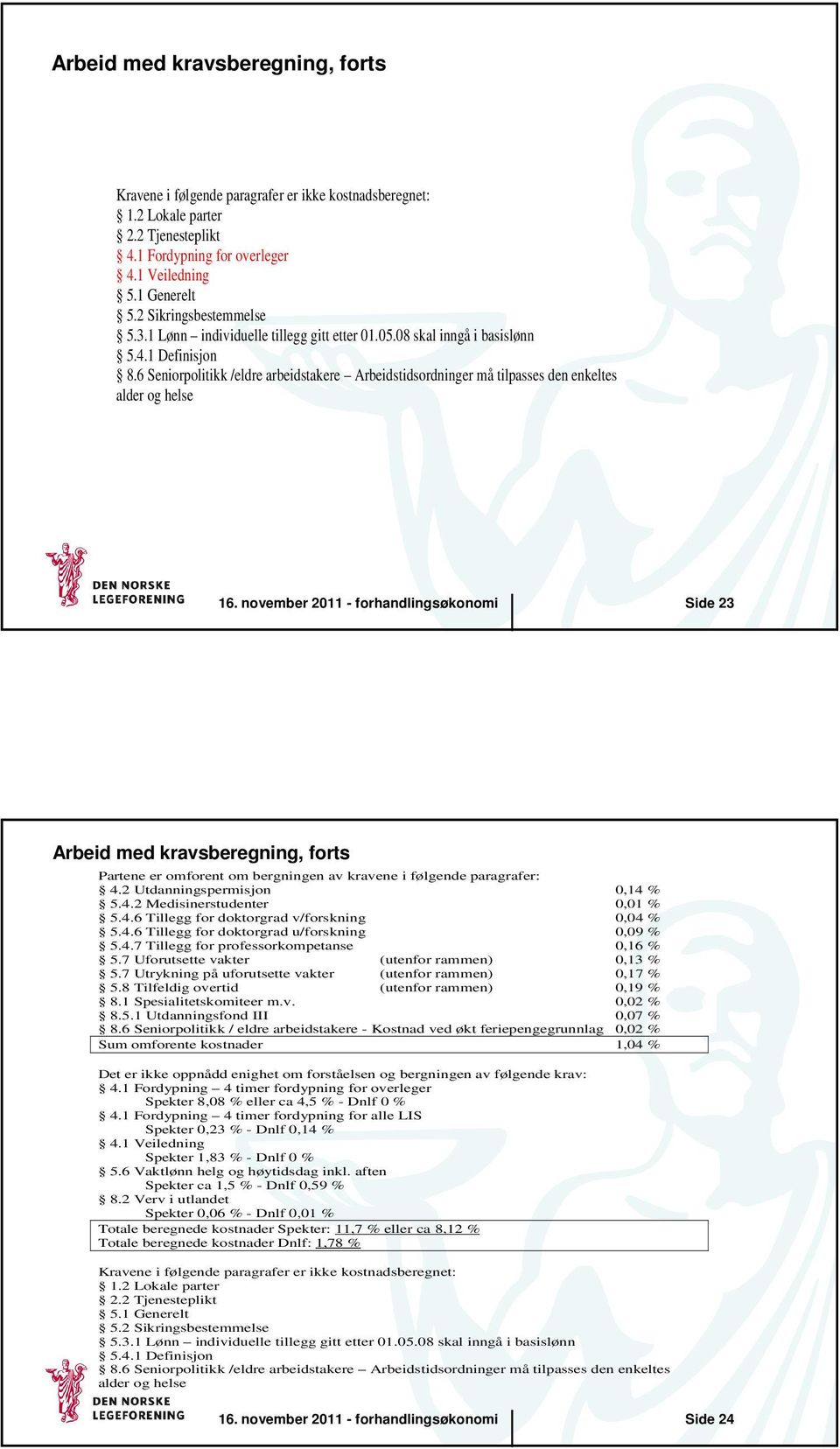 6 Seniorpolitikk /eldre arbeidstakere Arbeidstidsordninger må tilpasses den enkeltes alder og helse 16.