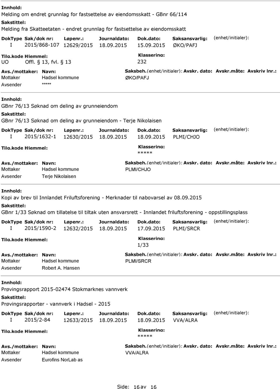 nnlandet Friluftsforening - Merknader til nabovarsel av 08.09.