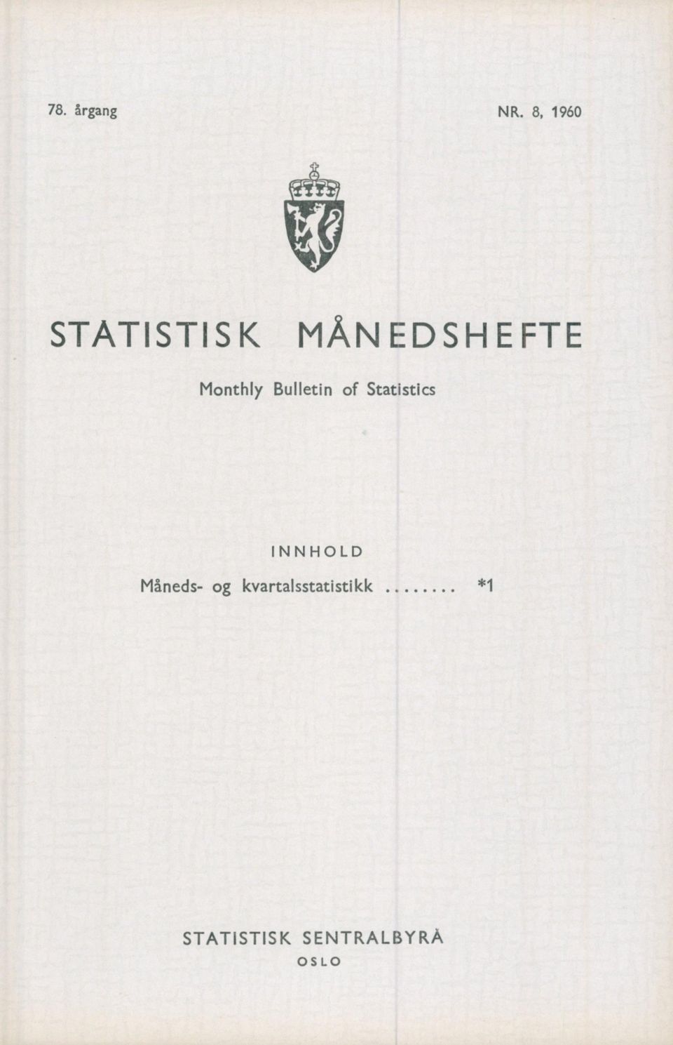 Monthly Bulletin of Statistics