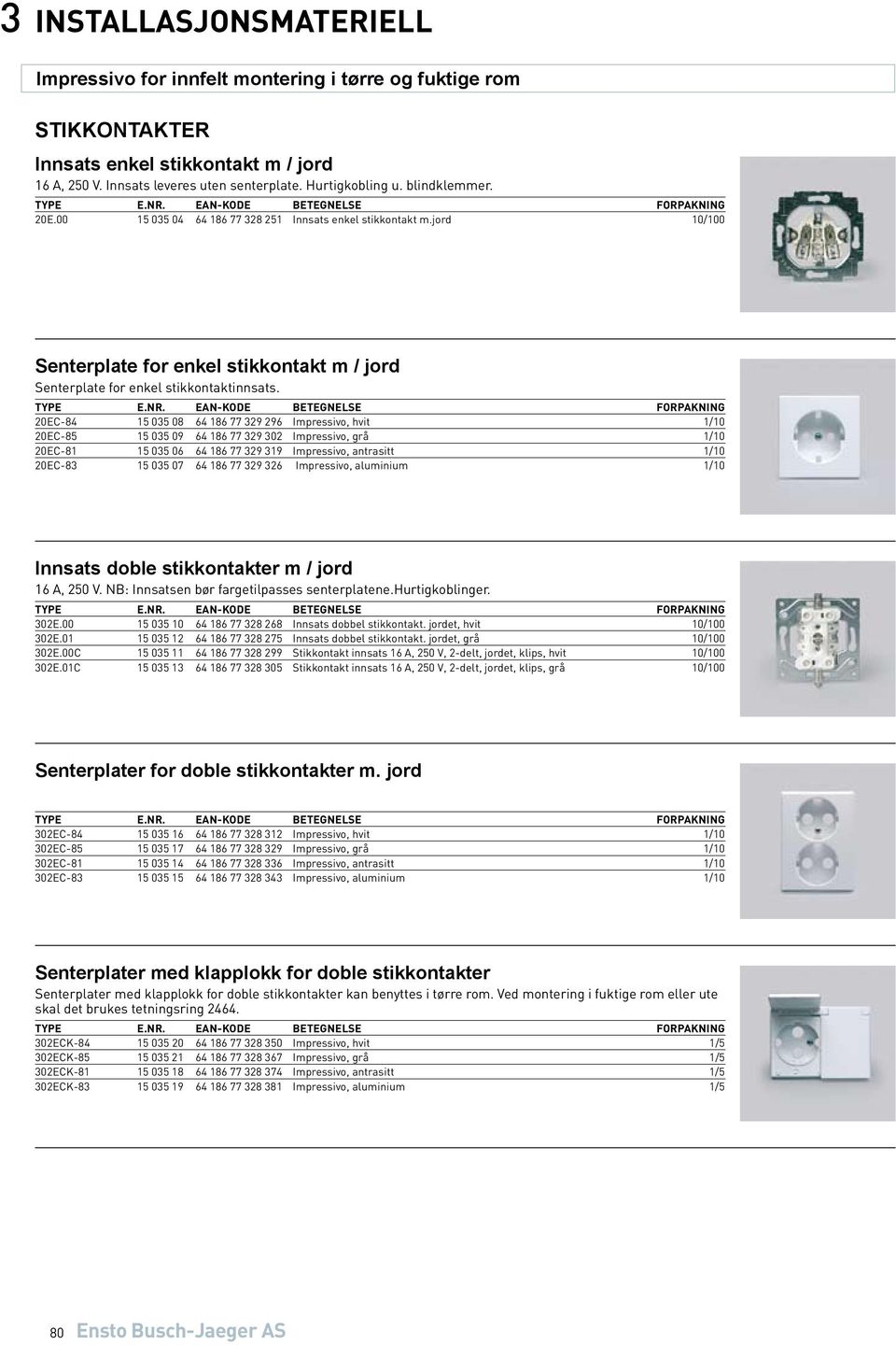 20EC-84 15 035 08 64 186 77 329 296 Impressivo, hvit 1/10 20EC-85 15 035 09 64 186 77 329 302 Impressivo, grå 1/10 20EC-81 15 035 06 64 186 77 329 319 Impressivo, antrasitt 1/10 20EC-83 15 035 07 64