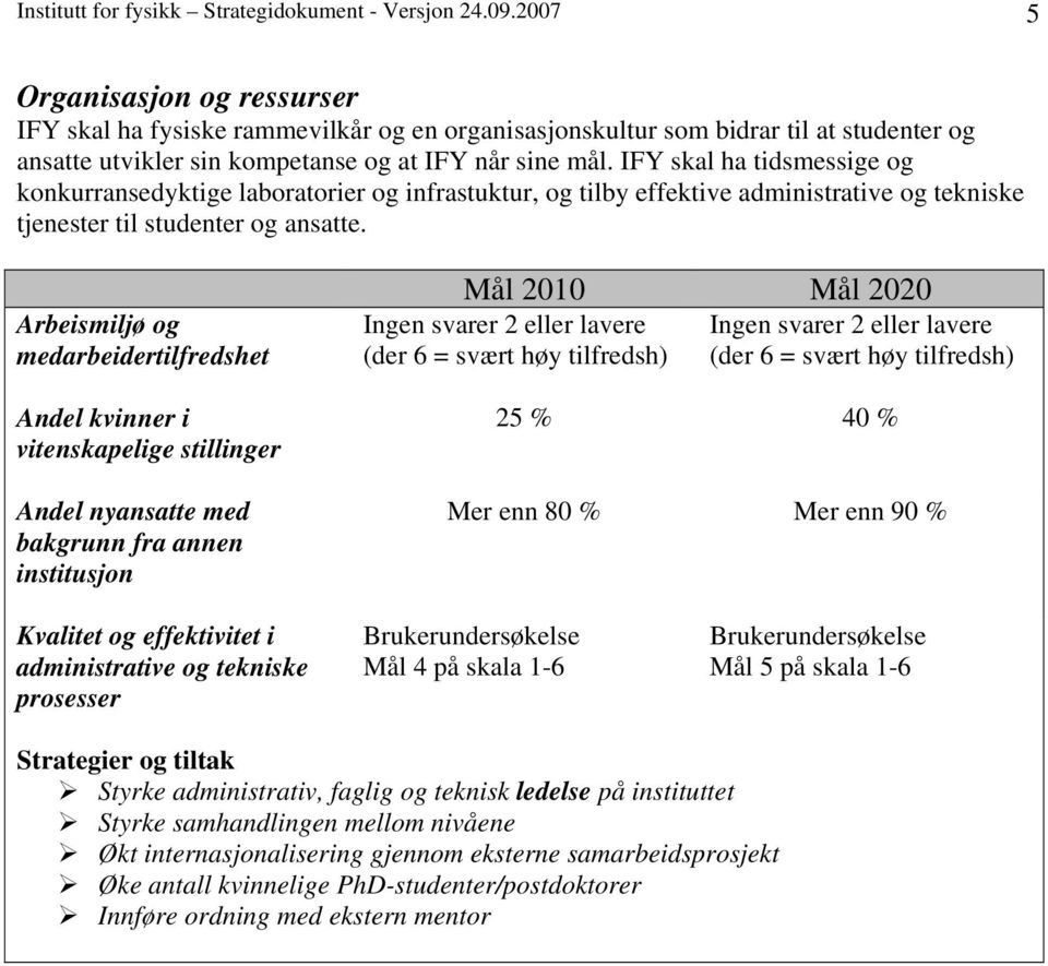 IFY skal ha tidsmessige og konkurransedyktige laboratorier og infrastuktur, og tilby effektive administrative og tekniske tjenester til studenter og ansatte.