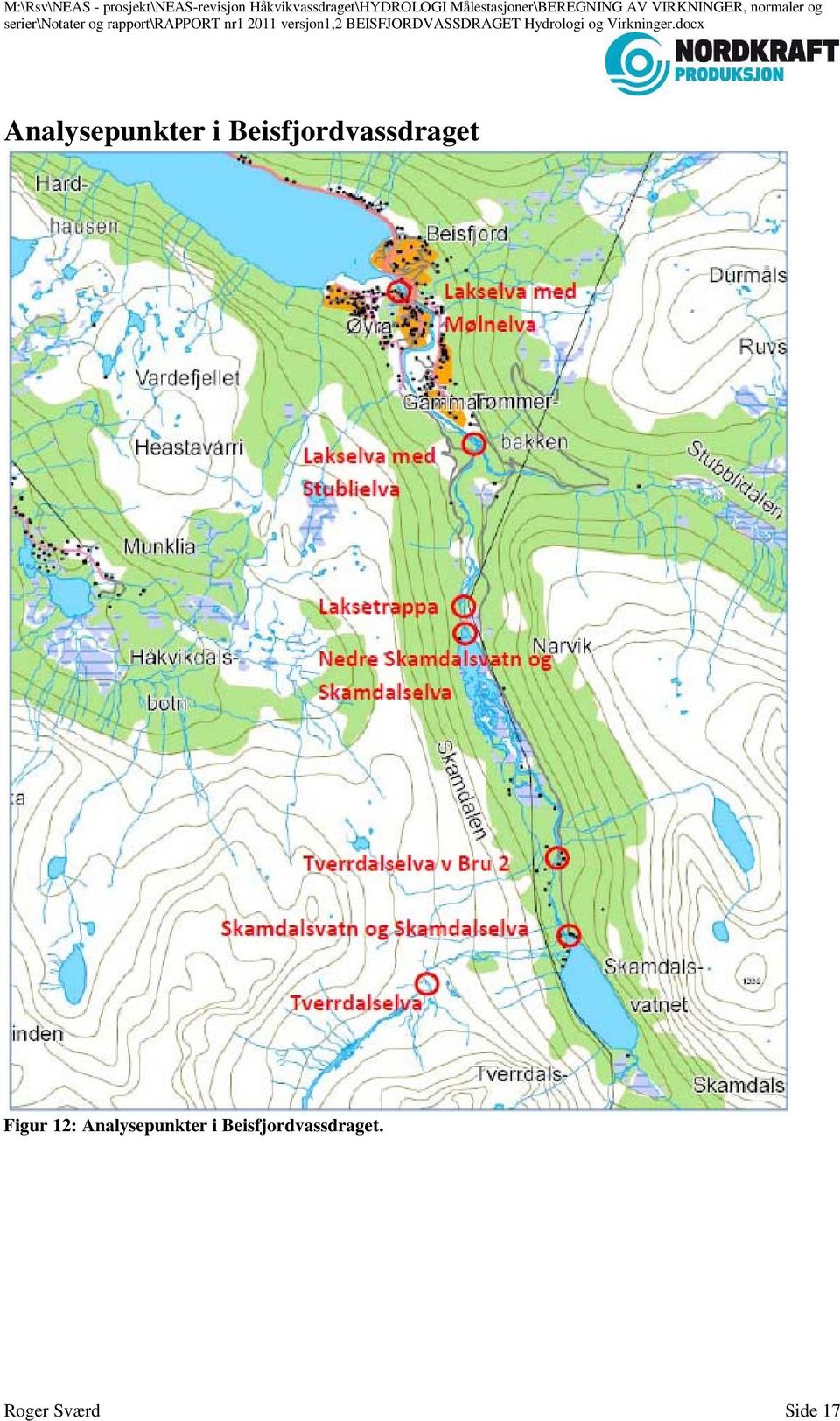 12:  Beisfjordvassdraget.