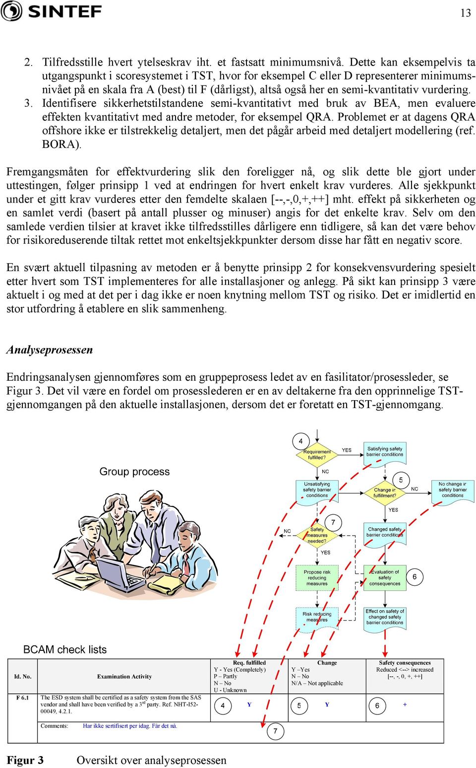 vurdering. 3. Identifisere sikkerhetstilstandene semi-kvantitativt med bruk av BEA, men evaluere effekten kvantitativt med andre metoder, for eksempel QRA.