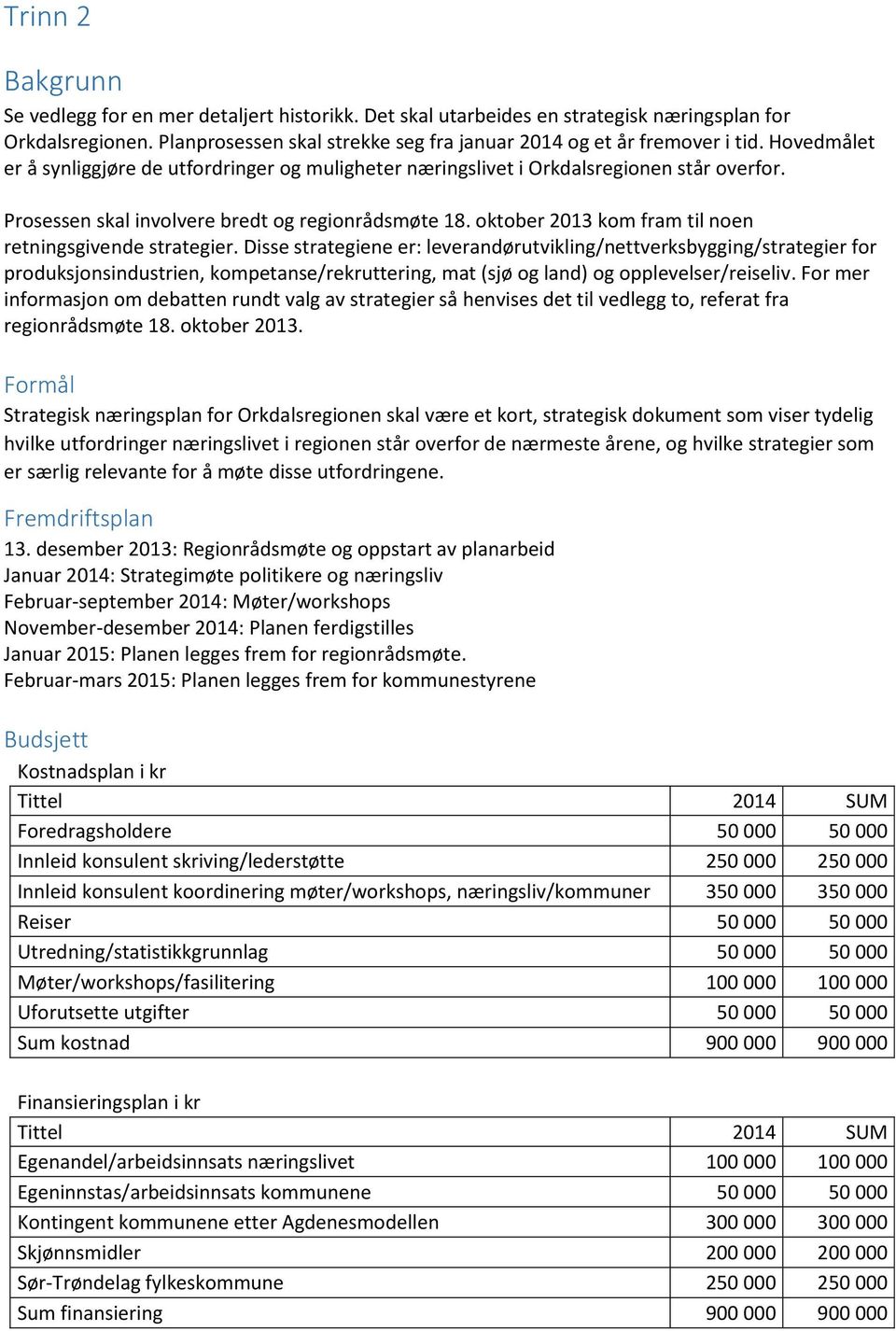 oktober 2013 kom fram til noen retningsgivende strategier.