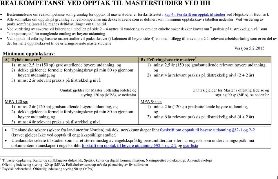 Ved vurdering av praksisomfang (antall år) regnes deltidsstillinger om til heltid.