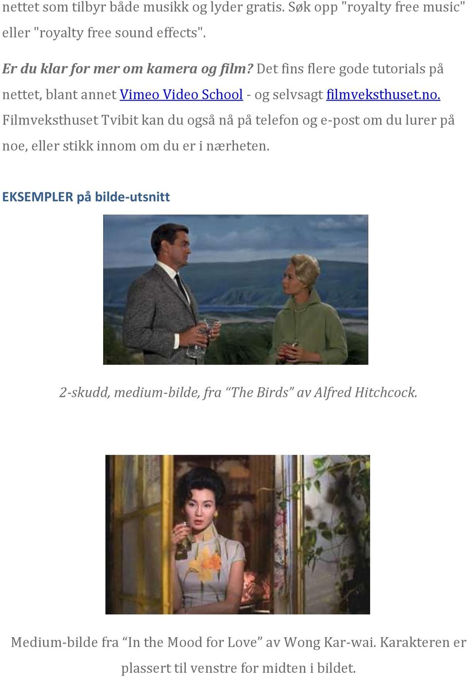 Filmveksthuset Tvibit kan du også nå på telefon og e-post om du lurer på noe, eller stikk innom om du er i nærheten.