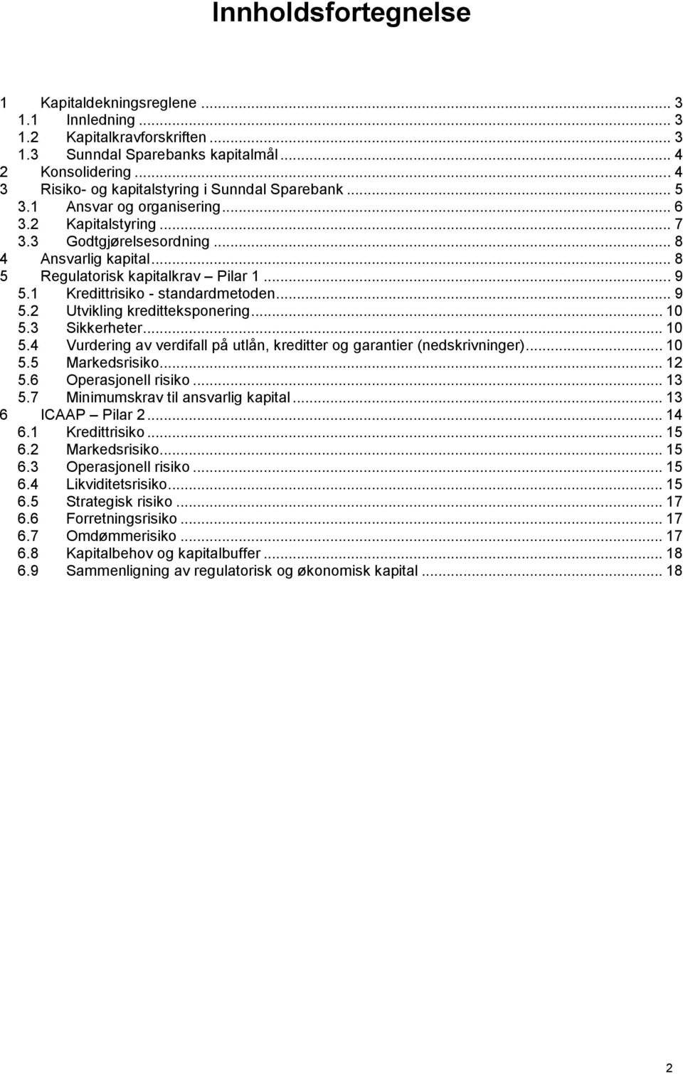 .. 8 5 Regulatorisk kapitalkrav Pilar 1... 9 5.1 Kredittrisiko - standardmetoden... 9 5.2 Utvikling kreditteksponering... 10 5.