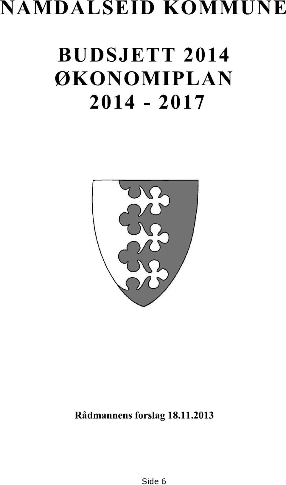 ØKONOMIPLAN 2014-2017