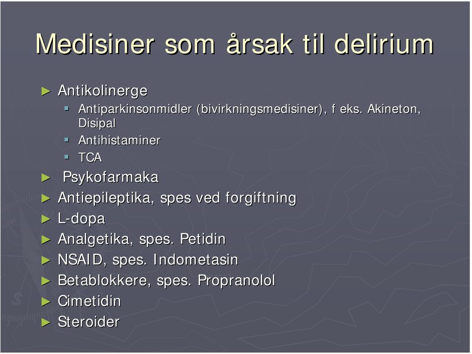 Akineton, Disipal Antihistaminer TCA Psykofarmaka Antiepileptika,, spes