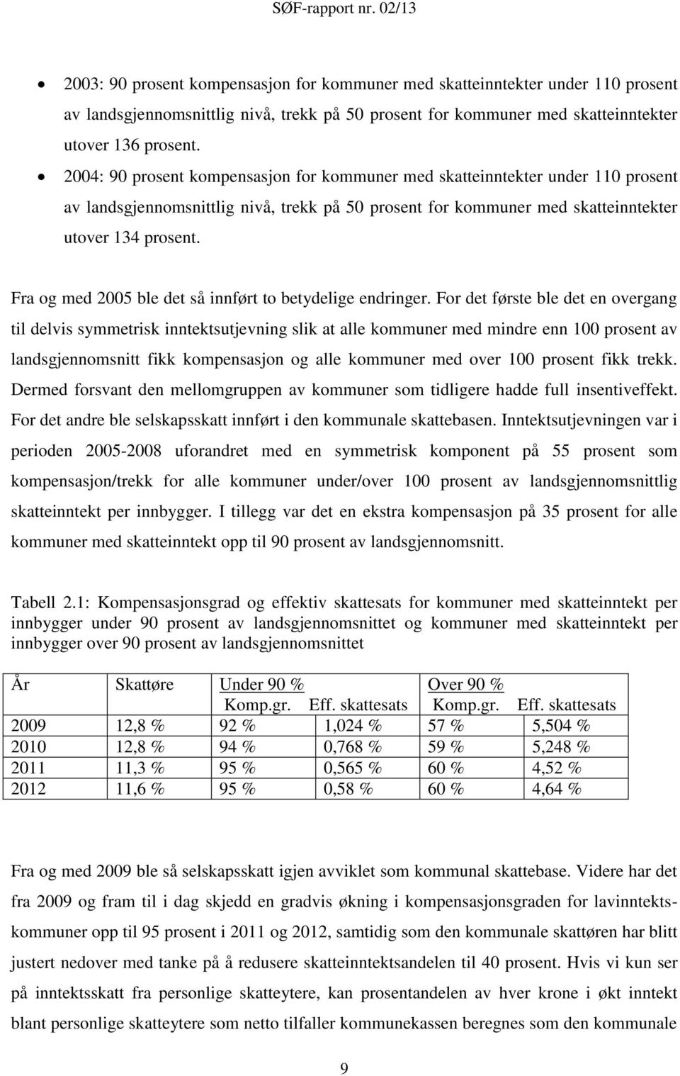 Fra og med 2005 ble det så innført to betydelige endringer.