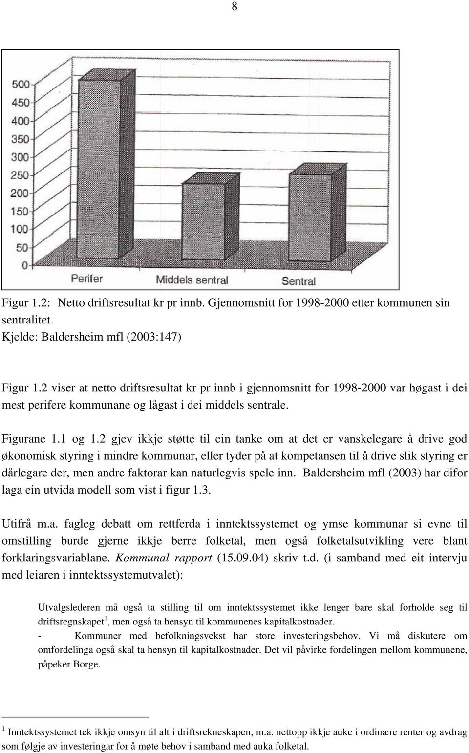 2 gjev ikkje støtte til ein tanke om at det er vanskelegare å drive god økonomisk styring i mindre kommunar, eller tyder på at kompetansen til å drive slik styring er dårlegare der, men andre