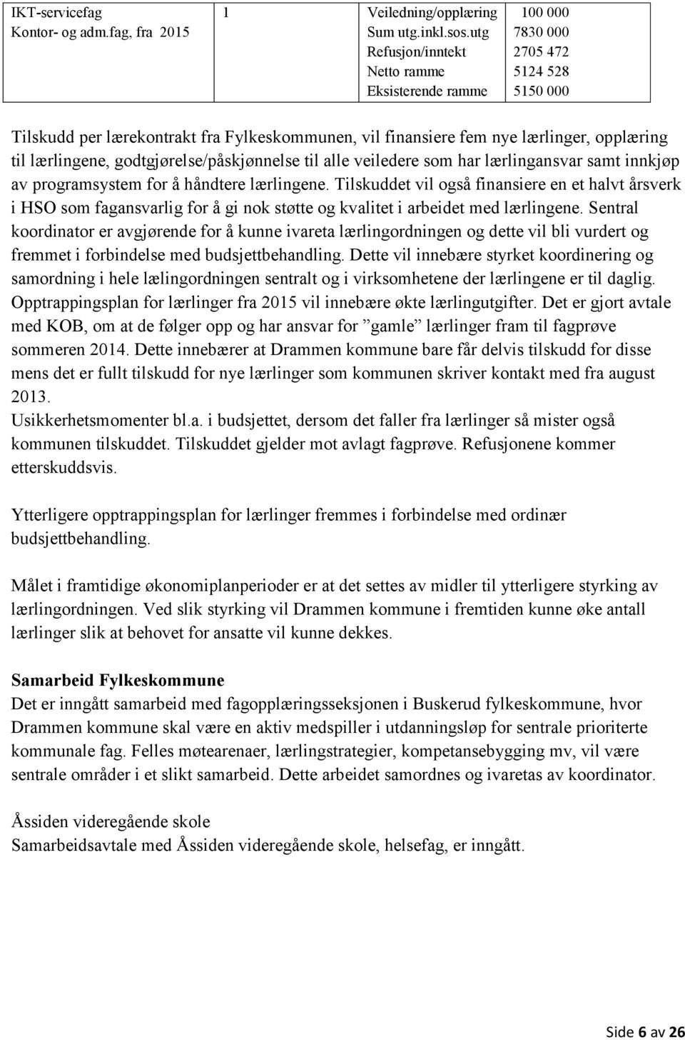 gdtgjørelse/påskjønnelse til alle veiledere sm har lærlingansvar samt innkjøp av prgramsystem fr å håndtere lærlingene.