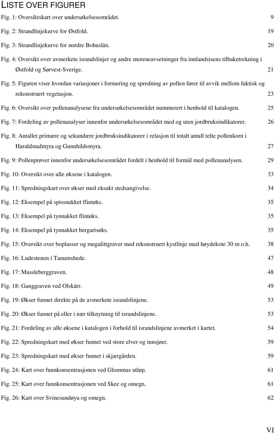 5: Figuren viser hvordan variasjoner i formering og spredning av pollen fører til avvik mellom faktisk og rekonstruert vegetasjon. 23 Fig.